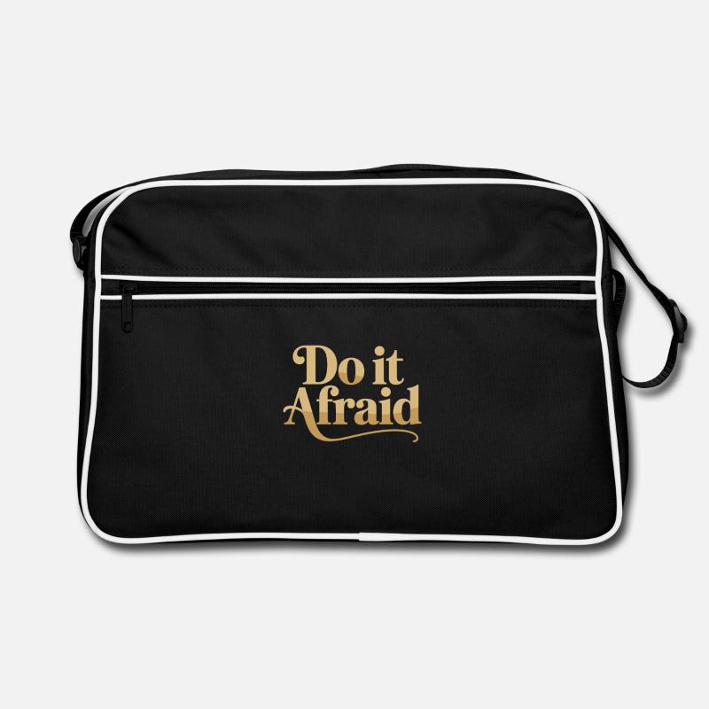 Do It Afraid Courage Development Motivation Retro Bag