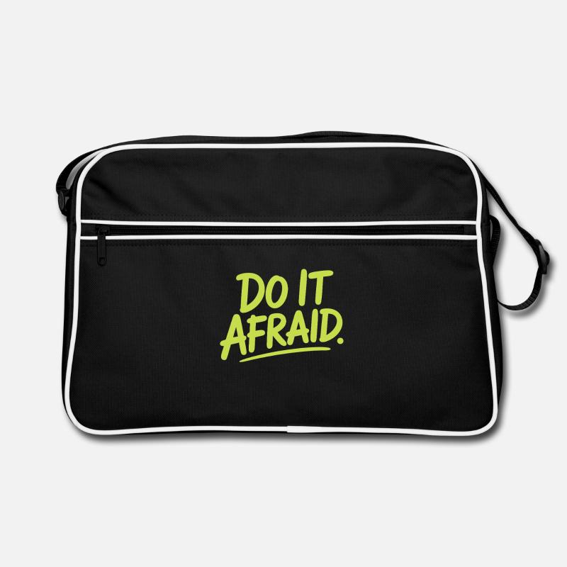 Do It Afraid Courage Development Motivation Retro Bag