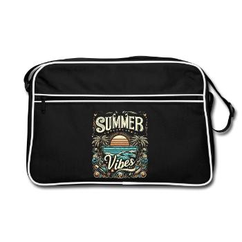 SUMMER Vibes colorful, modificated - Retro Bag - black/white - Front