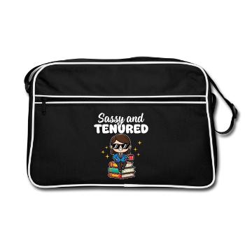 IMPERTINENT ET TITULAIRE - CADEAU DE L’ENSEIGNANT - Sac Retro - noir/blanc - Devant