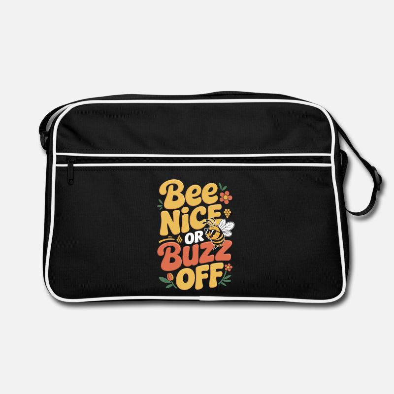 Bee Beekeeper Bee Nice Or Buzz Off Beekeeper Retro Bag