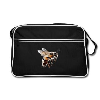 abeilles apiculteur miel apiculteur abeilles abeille mignonne - Sac Retro - noir/blanc - Devant