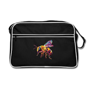 abeilles apiculteur miel apiculteur abeilles abeille mignonne - Sac Retro - noir/blanc - Devant