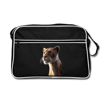 Lionne Lionne Maman Lionne Lionnes Maman Lions sauvages - Sac Retro - noir/blanc - Devant