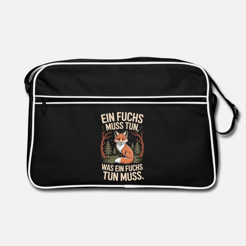 Fox saying: A fox must do what fox must do Retro Bag