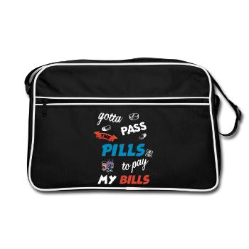 Docteur en Pharmacie Idée Cadeau Humouristique - Sac Retro - noir/blanc - Devant