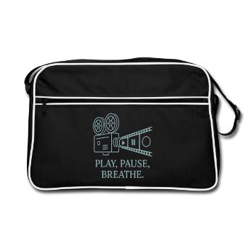 Kreatives Filmmotiv mit Slogan - Retro Tasche - Schwarz/Weiß - Vorne