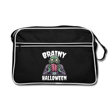 BRAINY HALLOWEEN - ZOMBIE HALLOWEEN - Sac Retro - noir/blanc - Devant