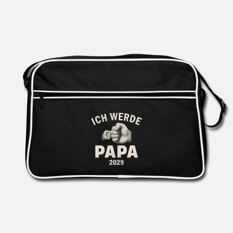 Ich werde Papa 2029 Retro Tasche