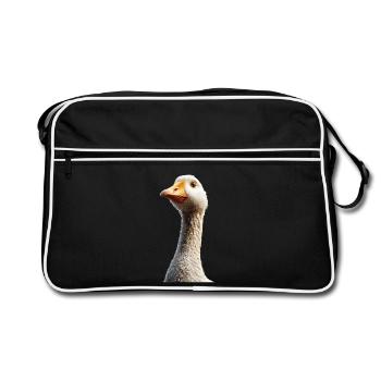 Goose Cute Goose Chicks Goose Chick Duck Small Geese - Retro Bag - black/white - Front
