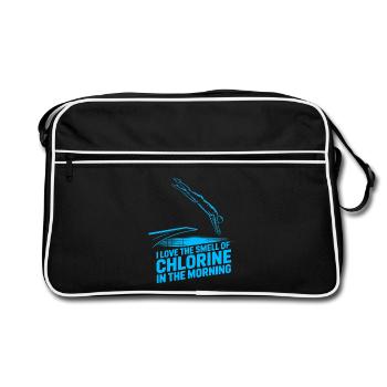 Kunstspringen Turmspringer Sprungbrett - Retro Tasche - Schwarz/Weiß - Vorne