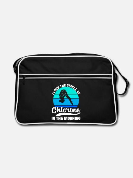 Diving diving board - Retro Bag - black/white - Front