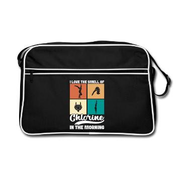 Diving diving board - Retro Bag - black/white - Front