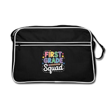 First Grade Squad Back To School - Retro Bag - black/white - Front