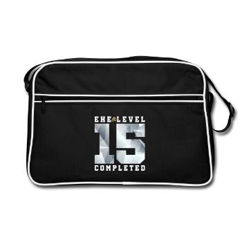 15e anniversaire de mariage - Sac Retro - noir/blanc - Devant
