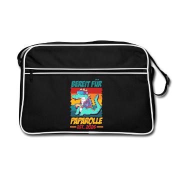 Gamer Dad READY FOR PAPA ROLL EST 2026 Funny - Retro Bag - black/white - Front