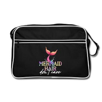 Sirène Sirène Cheveux Je m'en fiche - Sac Retro - noir/blanc - Devant