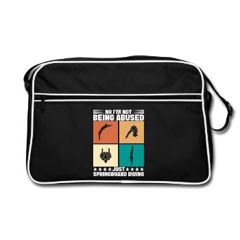 Kunstspringen Turmspringer Sprungbrett - Retro Tasche - Schwarz/Weiß - Vorne