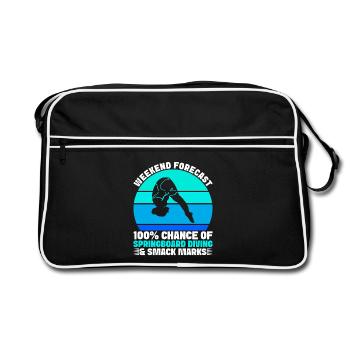 Kunstspringen Turmspringer Sprungbrett - Retro Tasche - Schwarz/Weiß - Vorne
