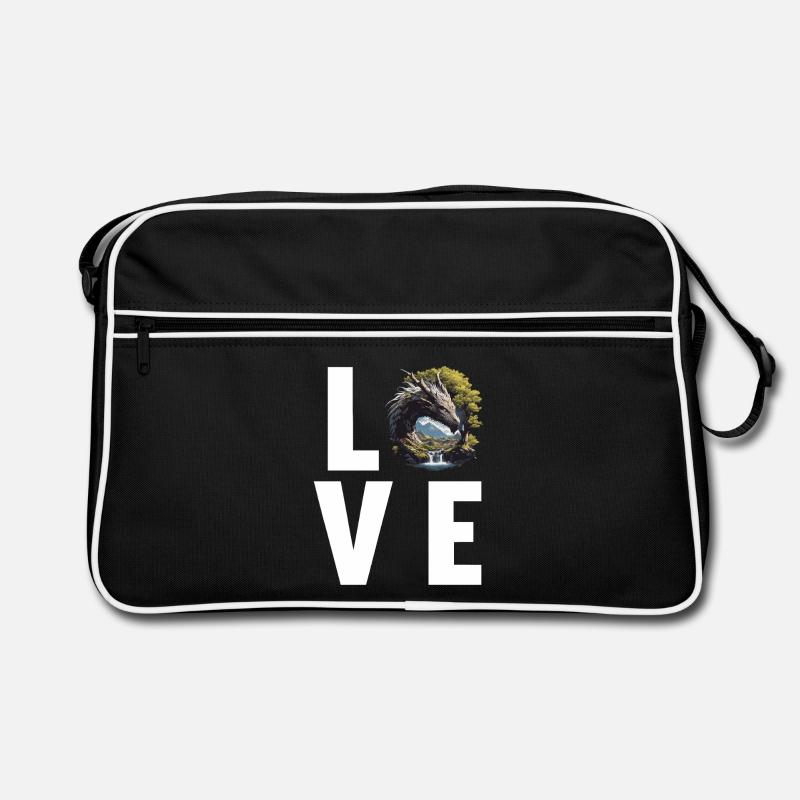 Drachen Drache Retro Tasche