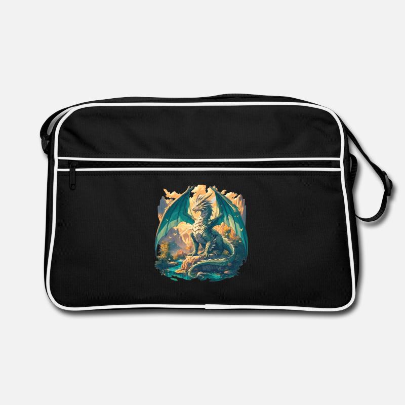 Drachen Drache Retro Tasche
