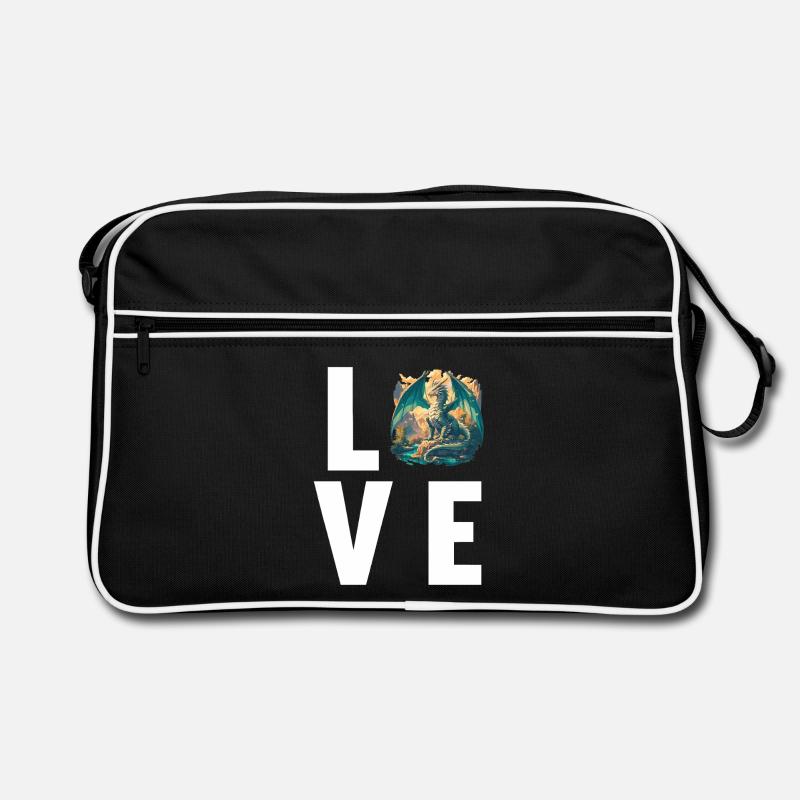Drachen Drache Retro Tasche