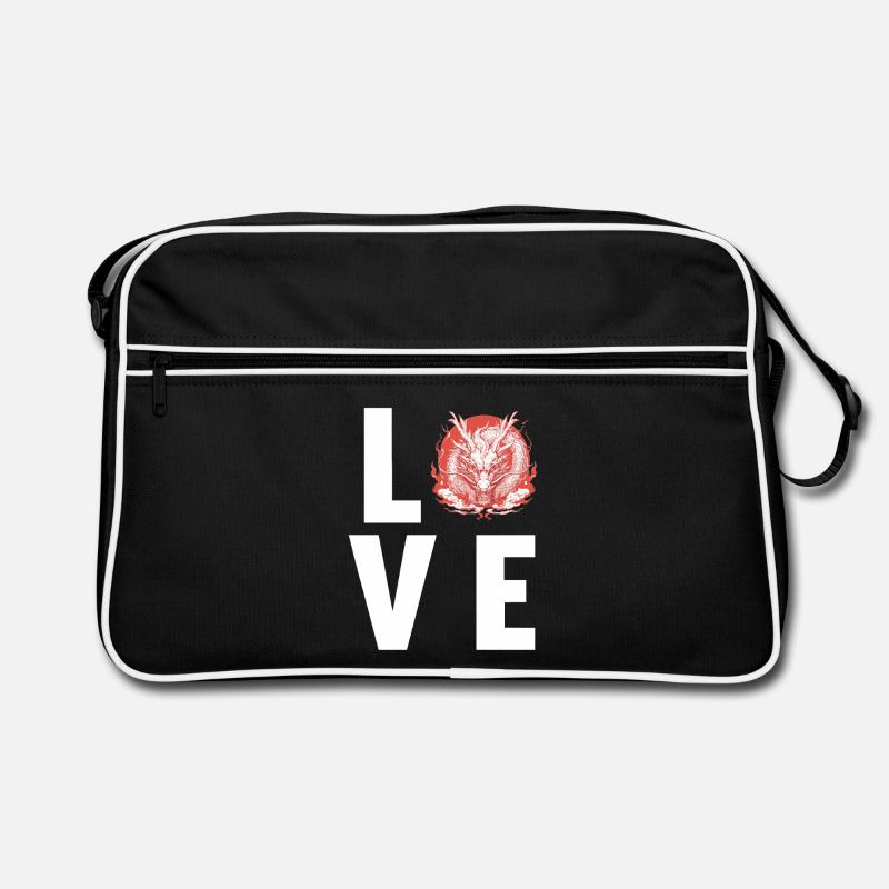 Drachen Drache Retro Tasche