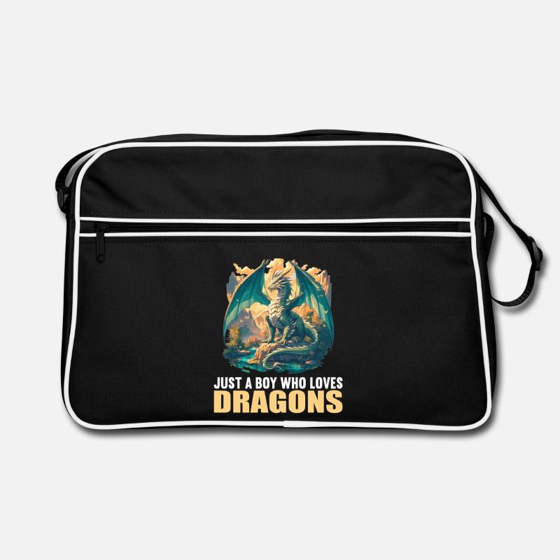 Drachen Drache Retro Tasche