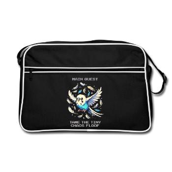 Quête principale : Apprivoiser les peluches du chaos | Perruche - Sac Retro - noir/blanc - Devant