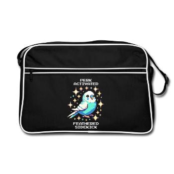 Avantage actif : Acolyte à plumes | Perruche - Sac Retro - noir/blanc - Devant
