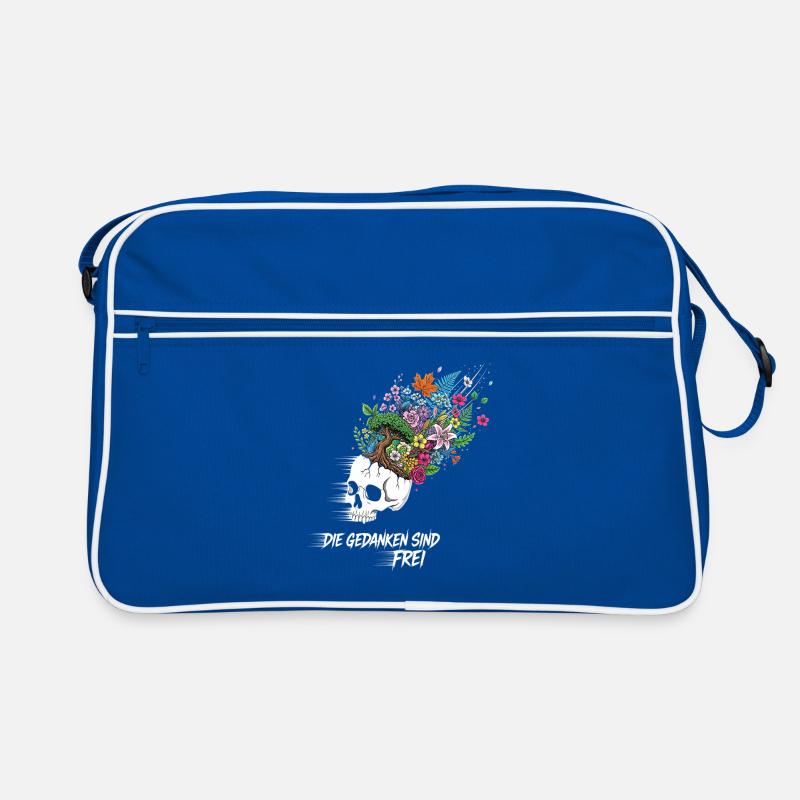 Crâne de fleurs de liberté Sac Retro