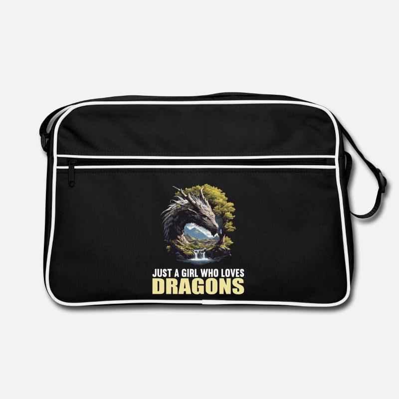 Drachen Drache Retro Tasche