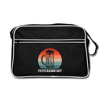 Future Father DADDY FUEL Beer Fan Funny - Retro Bag - black/white - Front