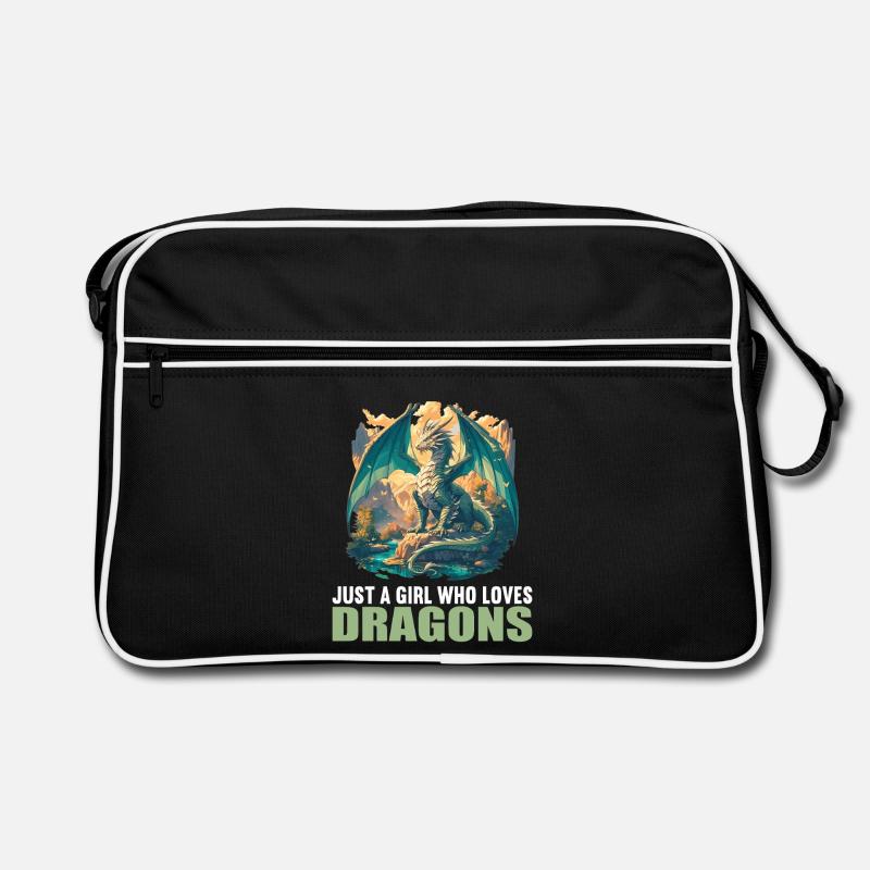 Drachen Drache Retro Tasche