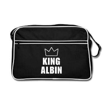 T-shirt Albin King Crown pour la fête des pères - Sac Retro - noir/blanc - Devant