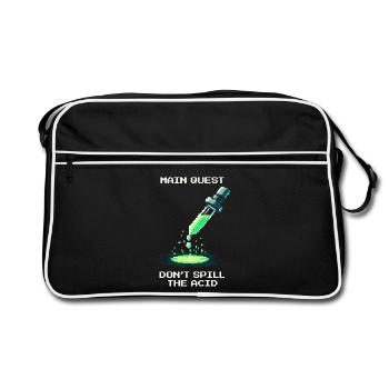 Main Quest: Don't Spill Acid | Laboratory - Retro Bag - black/white - Front