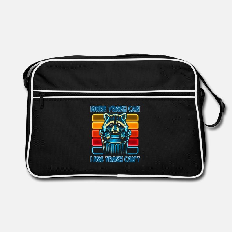 Waschbär Spruch Müll Humor Lustig Geschenkidee Retro Tasche