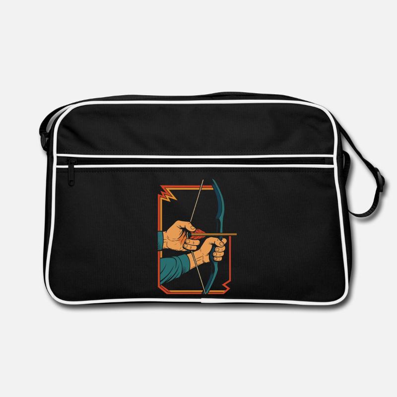 archery bow target archer hands retro Retro Bag