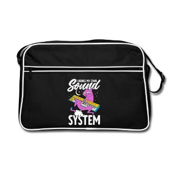 Öffentlicher Pfurz Lustig Unangemessen - Retro Tasche - Schwarz/Weiß - Vorne