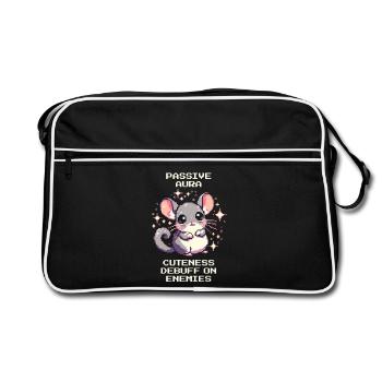 Passive Aura: Cuteness Debuff | Chinchilla - Retro Bag - black/white - Front