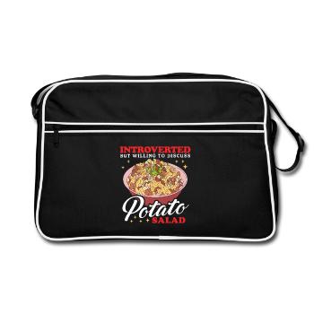 Salade de pommes de terre Cadeau de salade de pommes de terre - Sac Retro - noir/blanc - Devant