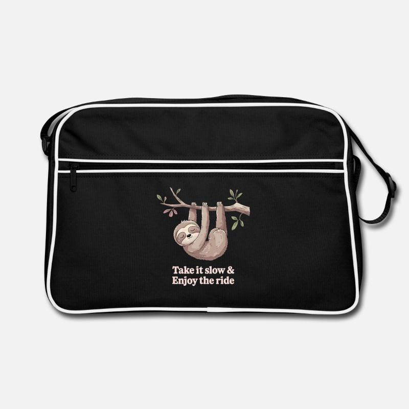 Take it slow &amp; enjoy the journey sloth Retro Bag