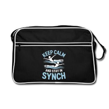 Synchronschwimmen Kunstschwimmen Wassersport - Retro Tasche - Schwarz/Weiß - Vorne