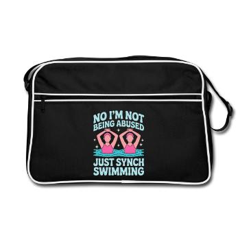 Synchronschwimmen Kunstschwimmen Wassersport - Retro Tasche - Schwarz/Weiß - Vorne