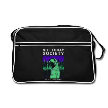 Not Today Society Phonk Music Aesthetic Edgy - Retro Bag - black/white - Front