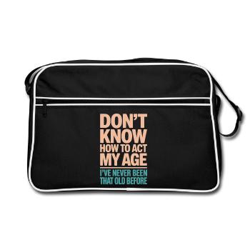 Je ne sais pas comment agir à mon âge, c'était - Sac Retro - noir/blanc - Devant