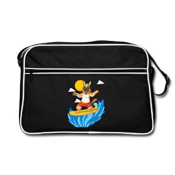 Surf berger allemand - Sac Retro - noir/blanc - Devant