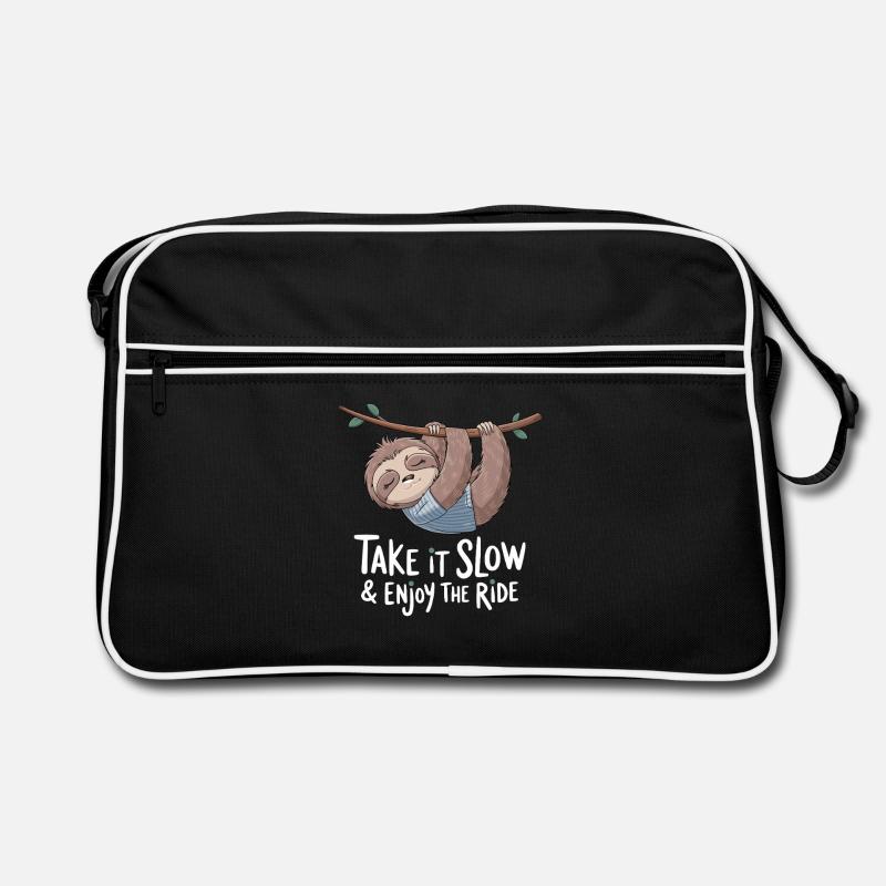  Entspanntes Faultier: Nimm's Langsam & Genieße Retro Tasche