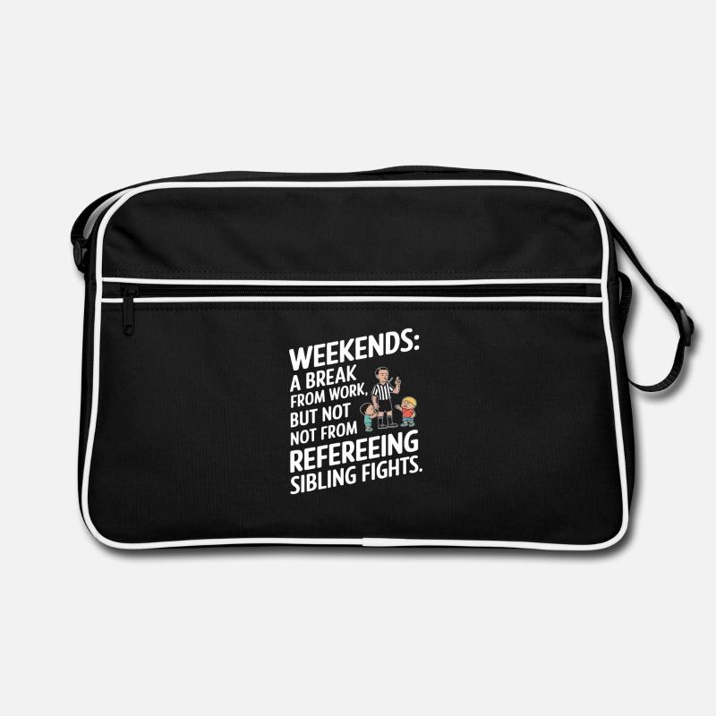 Weekend Sibling Reference Shirt - Retro Bag - black/white