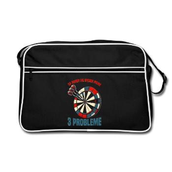 Fléchettes Fléchettes Jeu de fléchettes Lecteur de fléchettes - Sac Retro - noir/blanc - Devant